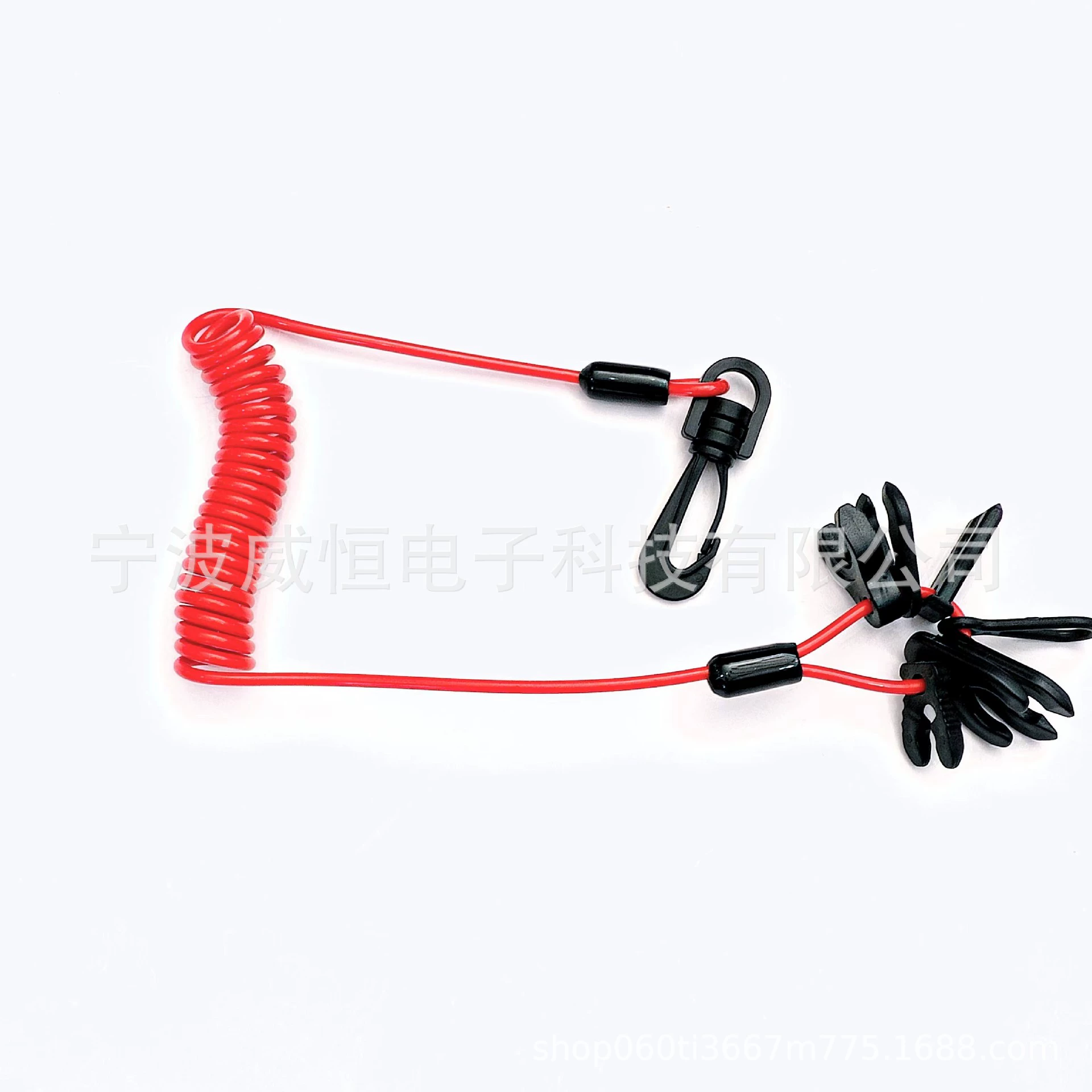 Пружинный трос для мотоцикла и лодки с семью ключами, пластиковый поворотный механизм, красная хлопковая пряжа, пружинный трос от производителя.