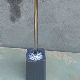 家用简洁马桶清洁刷带底座无死角卫生间清洁厕所长柄壁挂软毛刷