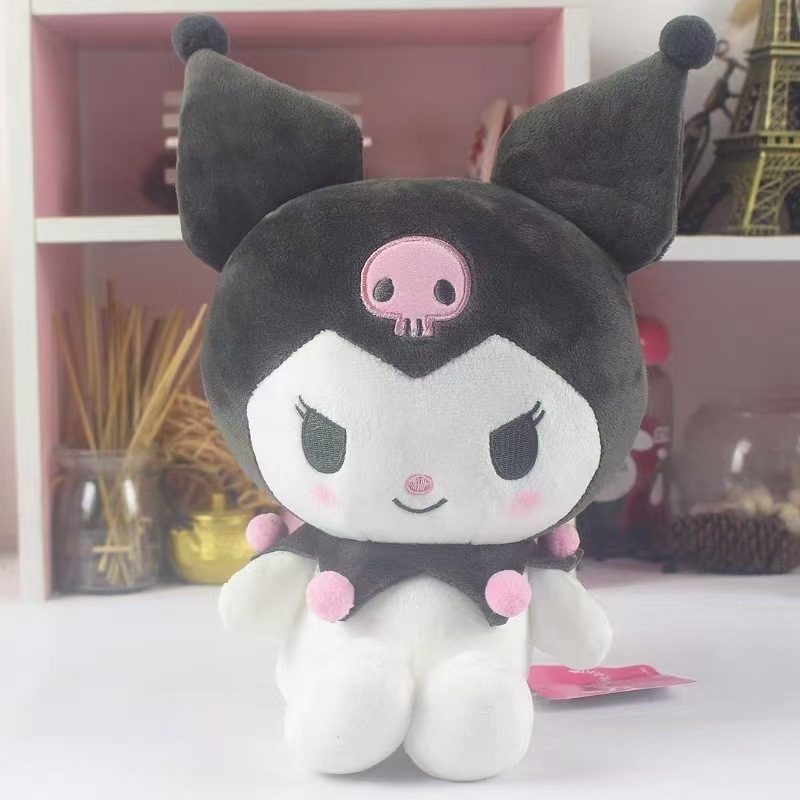 Muñeco de peluche Kuromi y Cinnamoroll de terciopelo corto suave para regalo