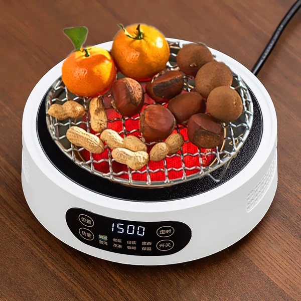 Upgraded digital display white stove + grilling grid