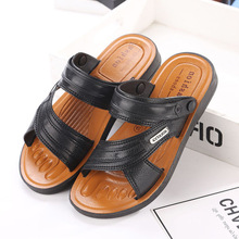 夏季男士凉鞋地摊批发防滑沙滩鞋两用外穿凉拖商务爸爸鞋透气防滑