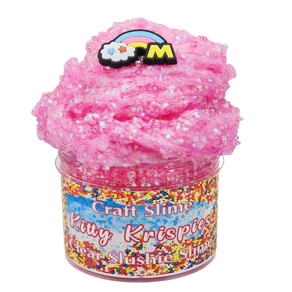 Игрушечный слайм Crystal Cartoon Slime, 50 мл прозрачный, банка ≈60 г