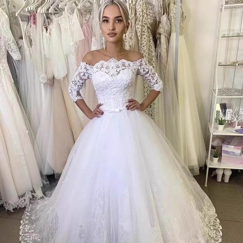 Cross-Border Main Wedding Dress 2026 New Lace Main Wedding Dress Ball Gown Tulle Foreign Trade Bridal Dress Direct Supply from Manufacturer