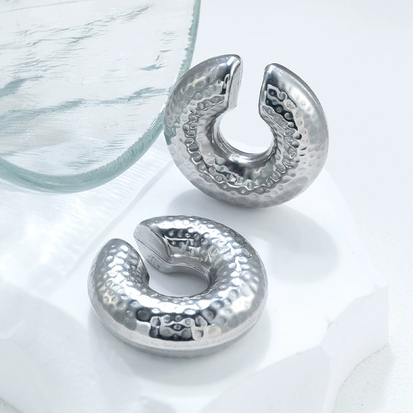 Labor ear clip steel color MS-198