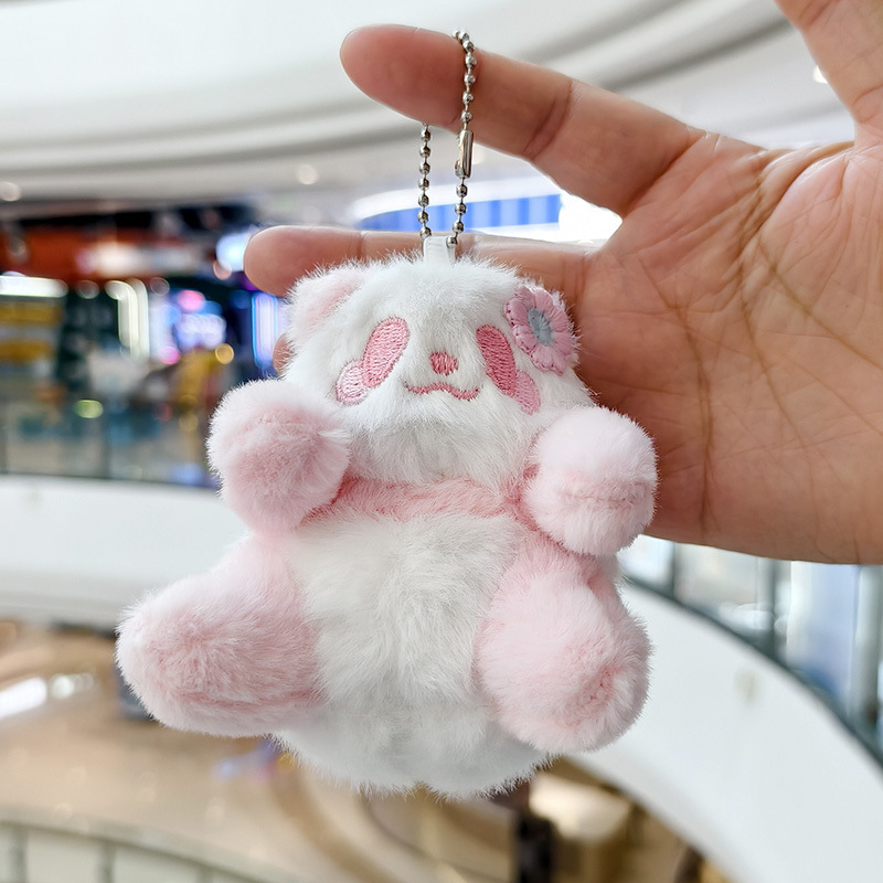 ネット有名人愛愛国宝パンダペンダントぬいぐるみ人形レッサーパンダバッグキーホルダーグリッパー人形|undefined