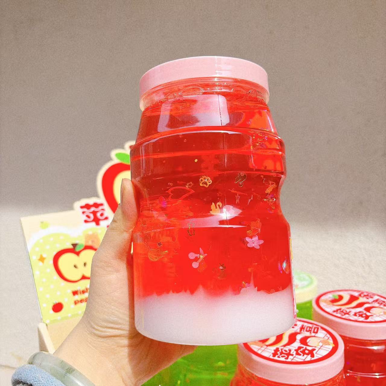 Gran capacidad de 1000 gramos de barro de cristal barro de color gran botella de barro espumoso de slime descomprimido juguetes infantiles hechos a mano lotes DIY