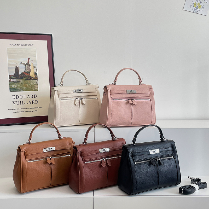 Comercio exterior bolso de mano de doble bolso Kelly mujer 2025 nueva moda de gran capacidad mochila de hombro mochila de viaje