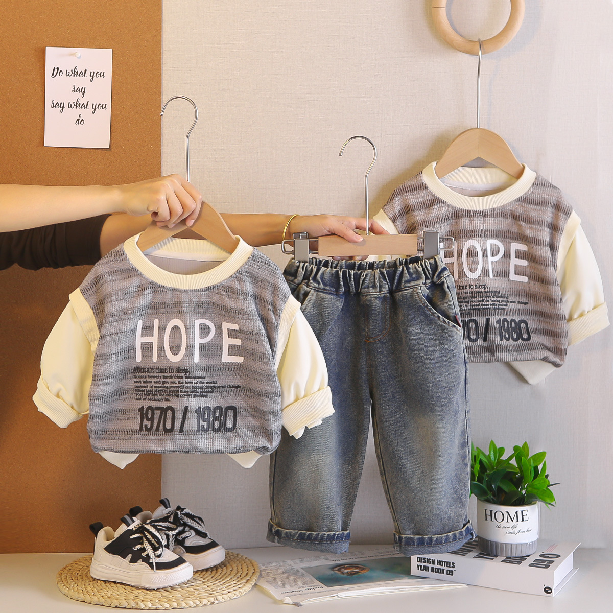 spring autumn fashionable children's necklace for boys with letters