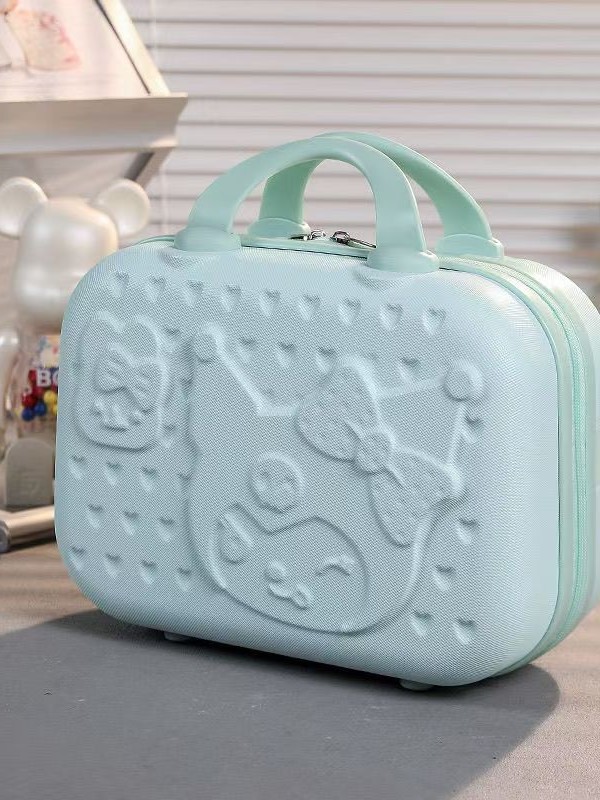 Estuche de maquillaje lindo de moda de 14 pulgadas, estuche pequeño, estuche ABS, bolso de maquillaje para mujer, bolso de boda, pedido de moda