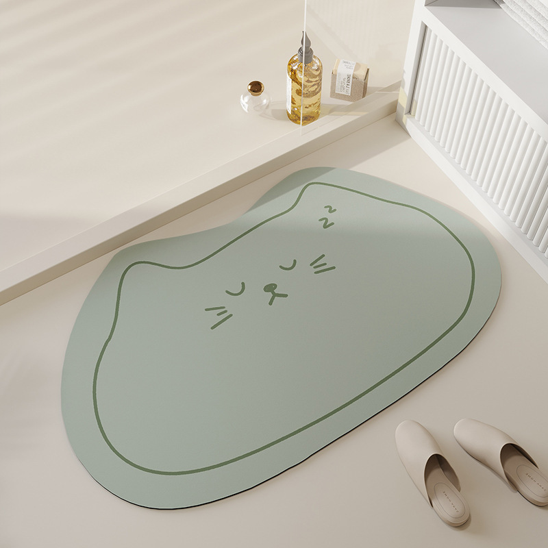 졸린 새끼 고양이-녹색