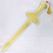 风水摆件铜钱古剑风水剑 铜材料镶有机亚克力