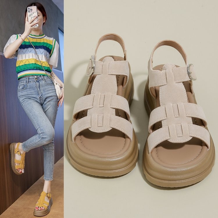 Sandálias de verano para mujeres 2026 nuevas faldas super calientes no cansadas pies planos zapatos romanos antideslizantes