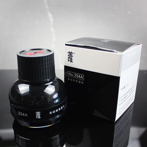 Hero ink pigment type non-carbon non-clogging pen large capacity red pure blue black 204 black fountain pen ink