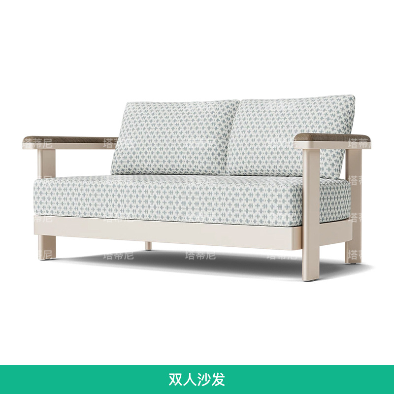 Sofá de aleación de aluminio al aire libre patio villa jardín departamento de ventas diseñador de hoteles al aire libre muebles de ocio image 8