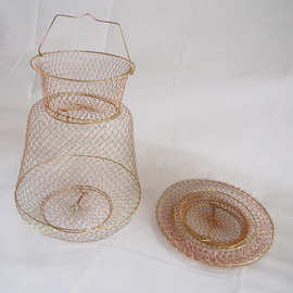 厂家批发 铁丝鱼护鱼篓 渔网鱼护 螃蟹篓虾篓钢丝鱼护篓 渔具配件