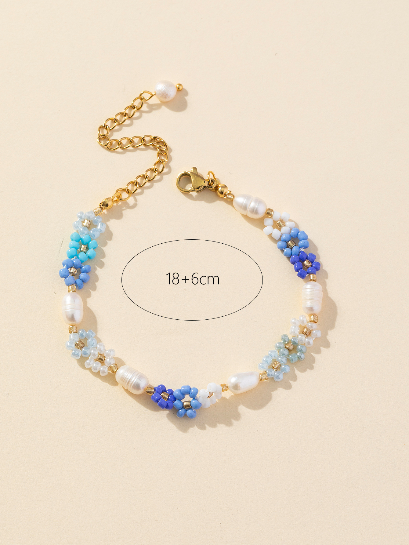 14g Weight Lobster Trigger Clasp Closure Clasp Closure Type Bracelets Classification 304 Stainless Steel, Plastic Chain Material Beaded Chain Chain Type 1 Piece Quantity Elegant Cute Flower 304 Stainless Steel Plastic Beaded Chain Lobster Trigger Clasp Closure Beaded Bracelets Wholesale