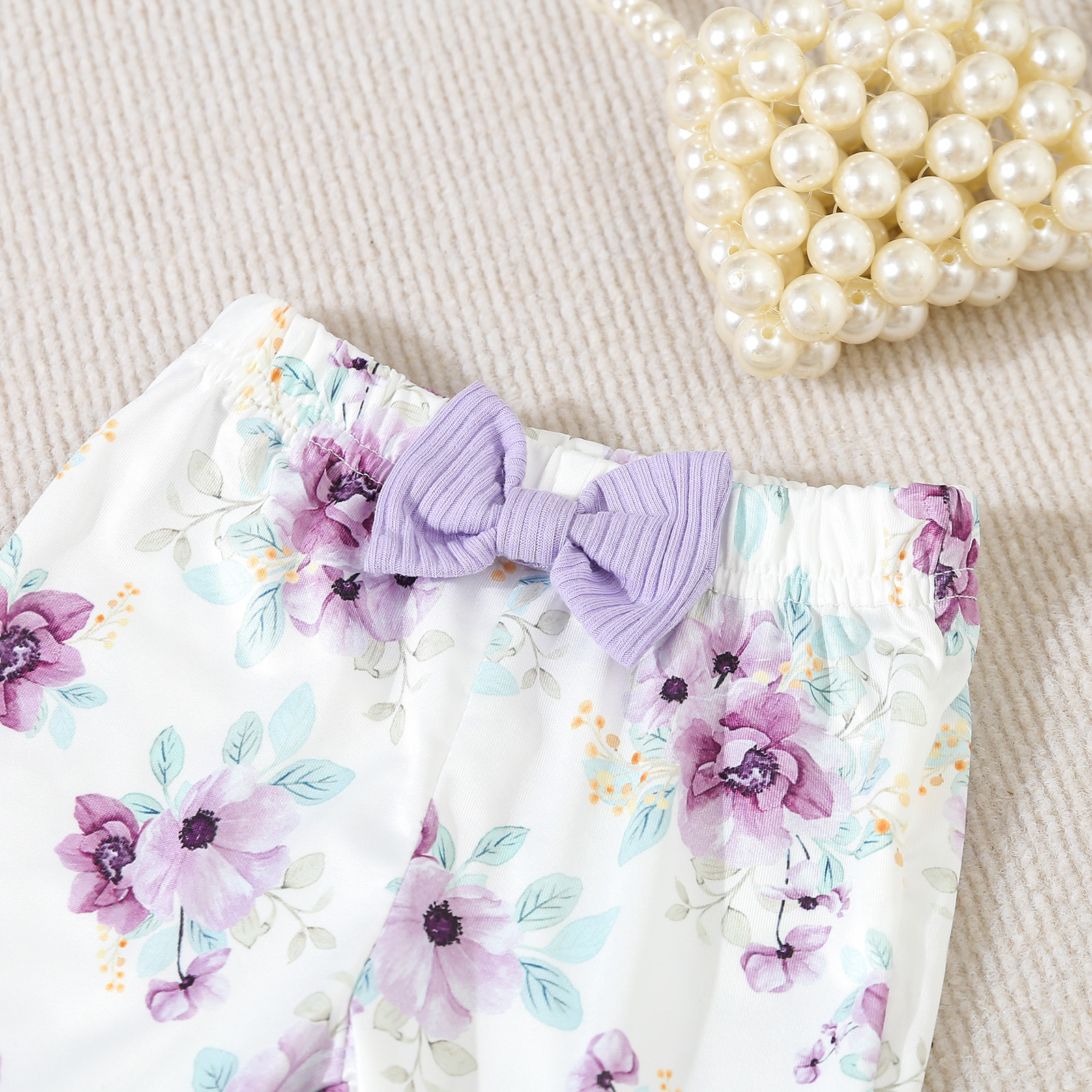 Baby oneie children' clothing, long crawling clothe for infant and young children, two-piece et of bell bottom_voghion.com