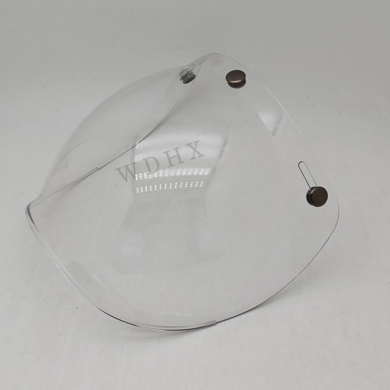 Factory motorcycle helmet retro half helmet with bubble visor, three-buckle safety windproof lens with bracket set