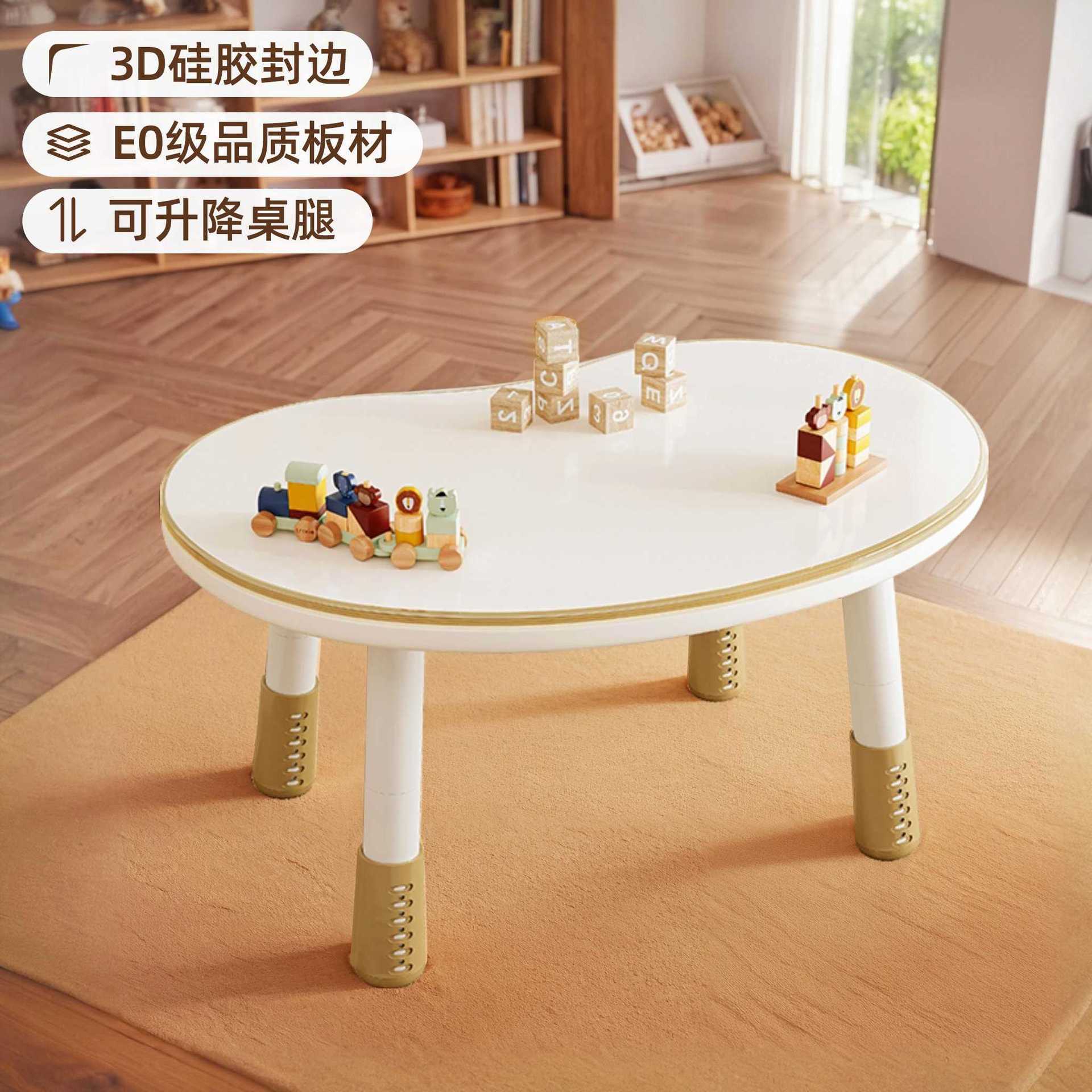 Mesa de maní Mesa de estudio para niños Escritorio de lectura Clase de arte de jardín de infantes Mesa de pintura Se puede subir y bajar para hacer una mesa pequeña hecha a mano