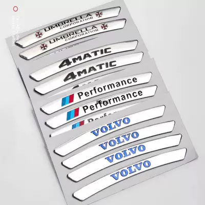 Suitable for Mercedes-Benz Volvo Hyundai Lincoln Bmw Audi Volkswagen Wheel Hub Decoration Labeling Car Logo