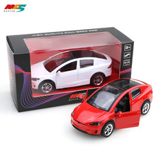 严选1:36仿真特斯拉model X合金车儿童回力模型汽车玩具小车跨境