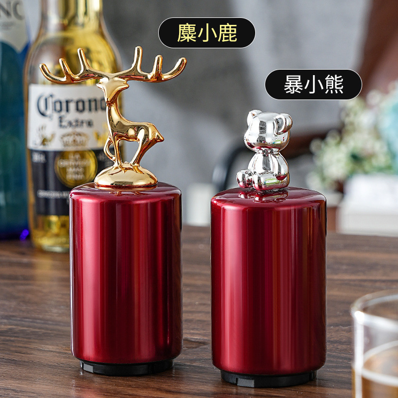 스테인레스 스틸 자동 병따개 바 가정용 프레스 유형 비 마킹 맥주 병따개 인터넷 축하 병따개