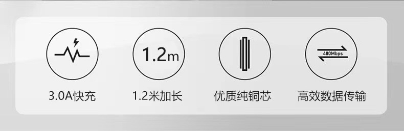 Super fast charging cable 120W compatible with Apple/Type-C/Android 3-in-1 charging cable 1 to 3 6A data cable