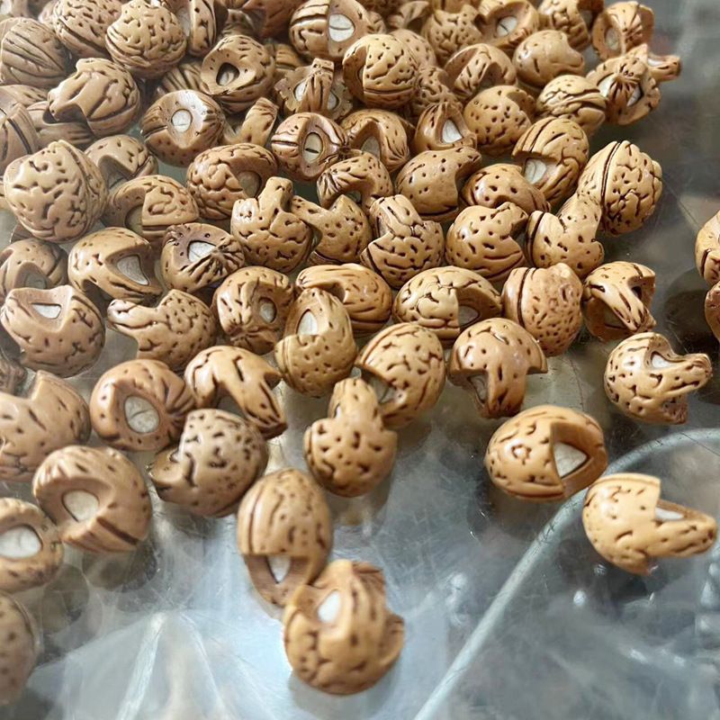 桃篮桃核手工雕刻儿童红绳手链宝宝压惊手工雕刻真桃核桃篮批发|undefined