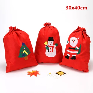Сумка новогодняя 30×40 см нетканая с аппликацией ассорти