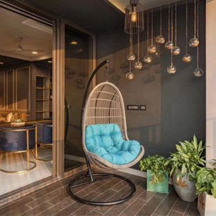 Hanging Basket Rattan Chair Indoor Household Hammock Double Swing Balcony Rocking Chair Bird's Nest Lazy People Rocking Chair Hanging Chair