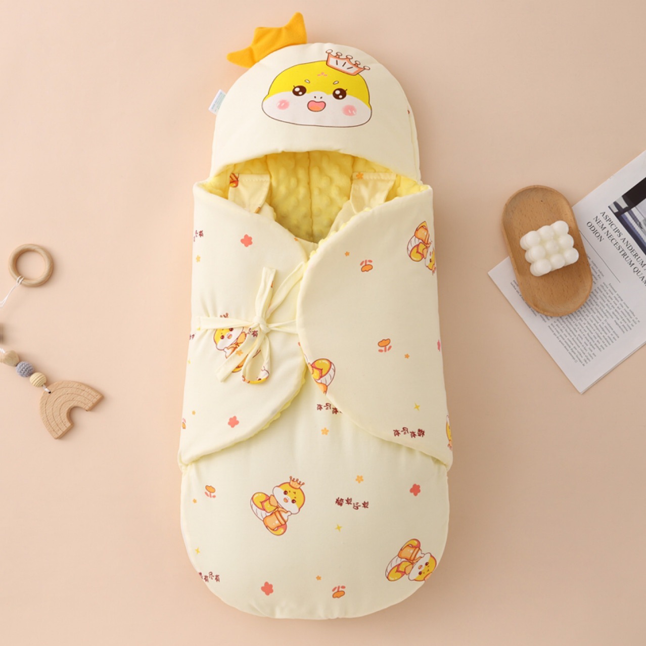 Newborn Baby Swaddle Blanket for Spring, Autumn and Winter Outings, Newborn Baby Sleeping Bag, Swaddle Wrap, Quilt, Cotton Gauze, Thickened for Autumn and Winter