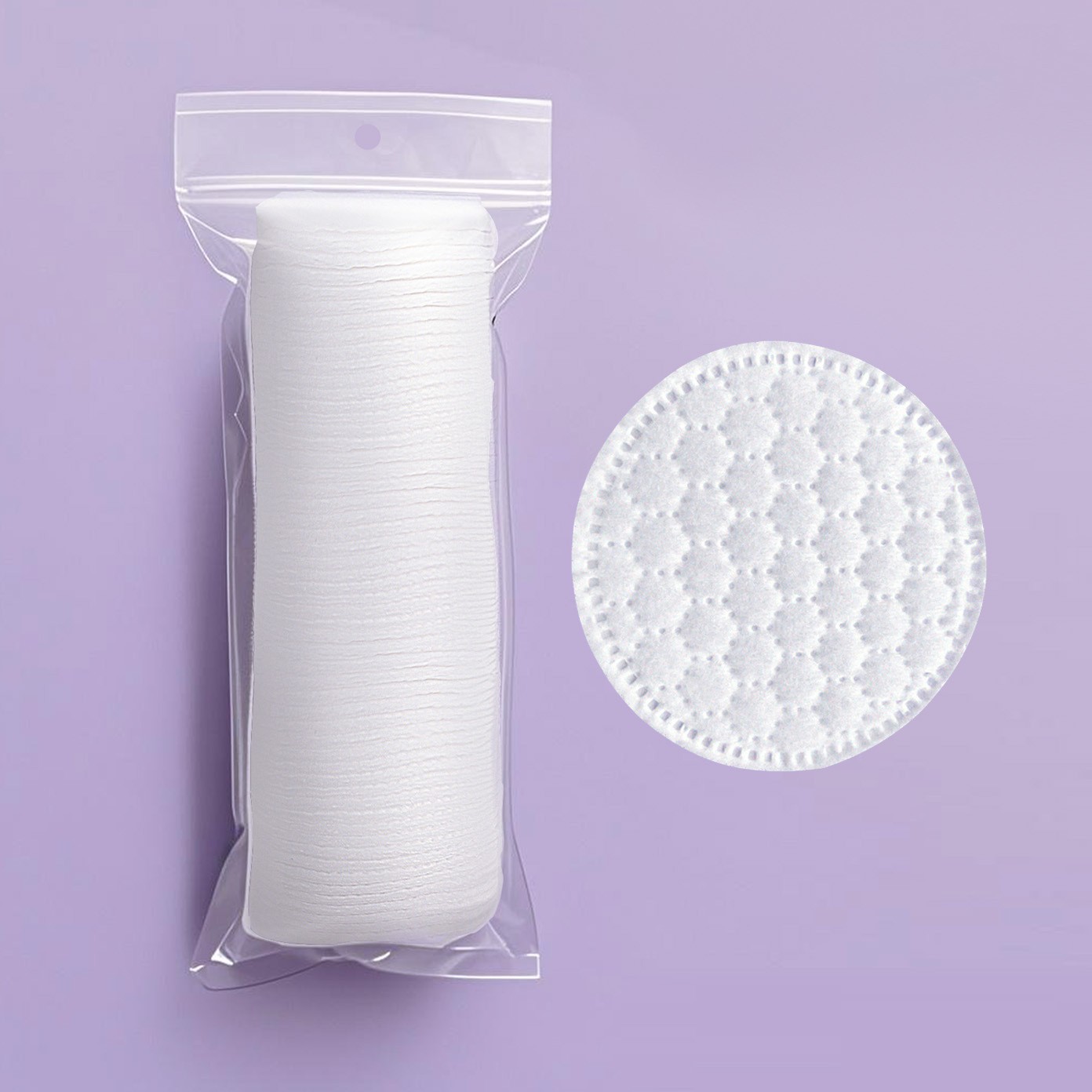 Inglés puro algodón maquillaje, algodón grueso, algodón redondo, algodón limpio, algodón limpiador, comercio exterior transfronterizo