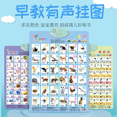 早教有聲掛圖 兒童寶寶電子發聲銅版紙掛畫字母認知智慧魚掛