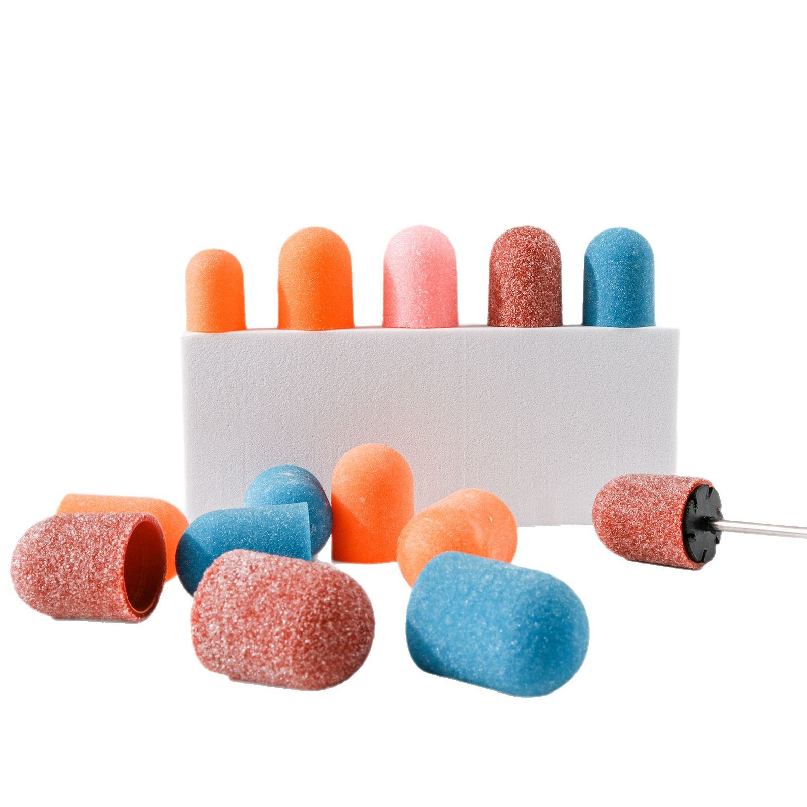 Alta calidad de la tapa de arena de uñas broca de eliminación de piel muerta callo de cuidado de los pies sombrero de hilo accesorios de molienda eléctrica herramienta