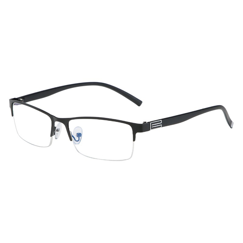 Nuevos hombres de medio marco de negocios Anti-azul gafas de luz marco clásico de los hombres gafas de miopía terminado venta al por mayor 809 miopía