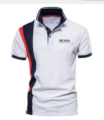 2024 nuevo Aliexpress transfronterizo verano delgado casual de manga corta cremallera estriada solapa camiseta camiseta polo