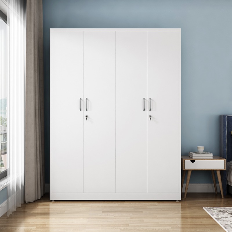 Armario hogar dormitorio moderno minimalista sala de alquiler económico gabinete de almacenamiento de acero simple gabinete de almacenamiento de hierro image 5