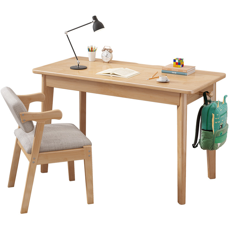 Escritorio de la computadora de madera maciza nórdica moderna mesa de hogar dormitorio simple Escritorio de estudio escritorio de roble