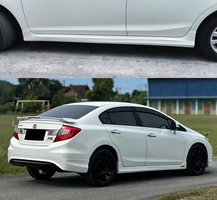 Suitable for 2012-2015 Civic Modified Body Kit, Including Front Spoiler, Side Skirts, Rear Lip, and Small Body Kit Accessories