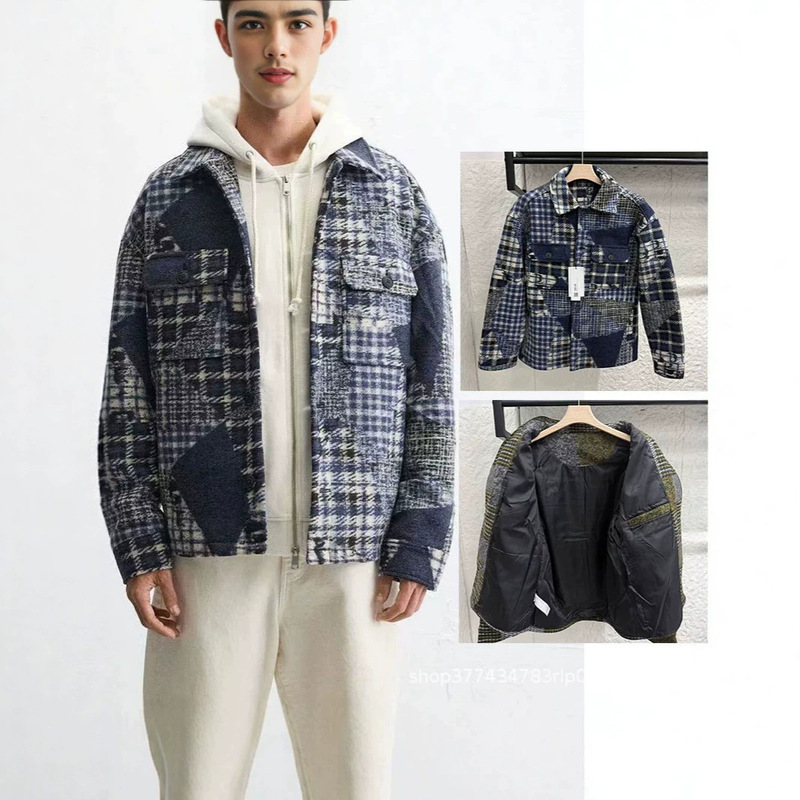 Spain! ZA new winter men's clothing: casual short-sleeved woolen jacket with a turn-down collar 1564400 Spain! ZA new winter men's clothing: casual short-sleeved woolen jacket with a turn-down collar 1564400