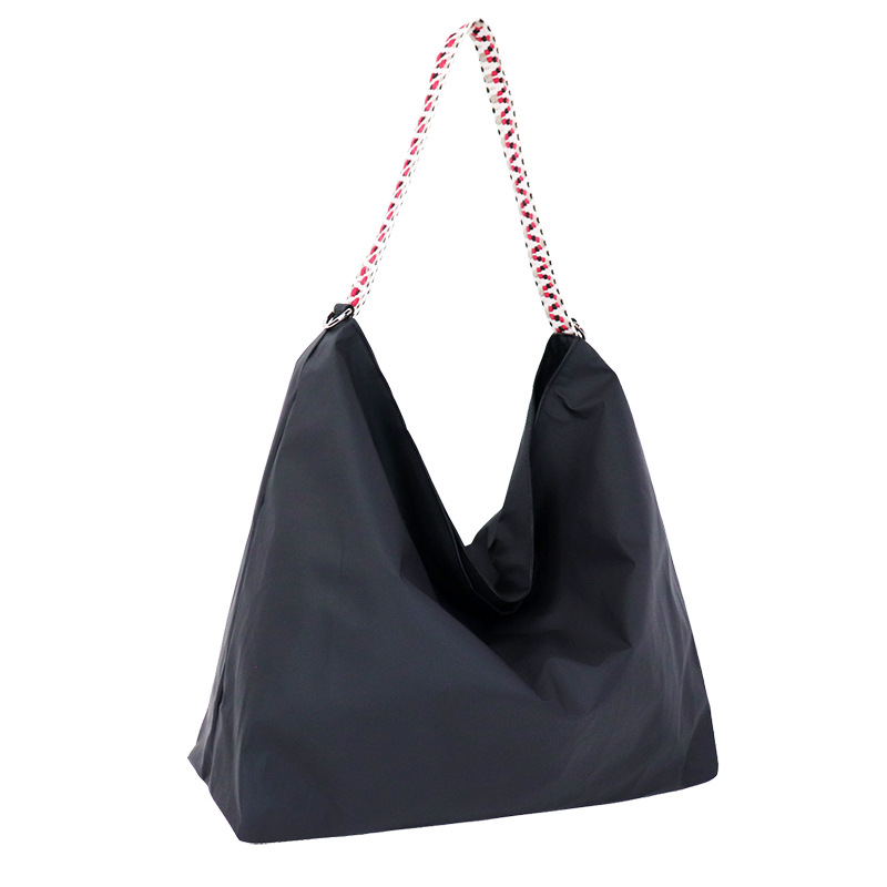 Lazy Style Casual Niche Women's Bag - Tyvek Chain Bag, Oxford Cloth Pearlescent Velvet Shoulder Bag, Custom Tote Bag - Thumbnail 2