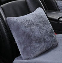 warm universal three-piece set – Wool pad - elegant-gray-lumbar-support