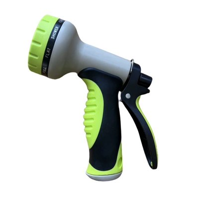 High-Pressure Car Wash Garden Water Gun Garden Gardening Flower Watering Tool 10 Functions Abs Plastic Garden Water Gun Apple Green (High pressure car wash water gun) - 10-function-water-gun-american-standard-without-pacifier