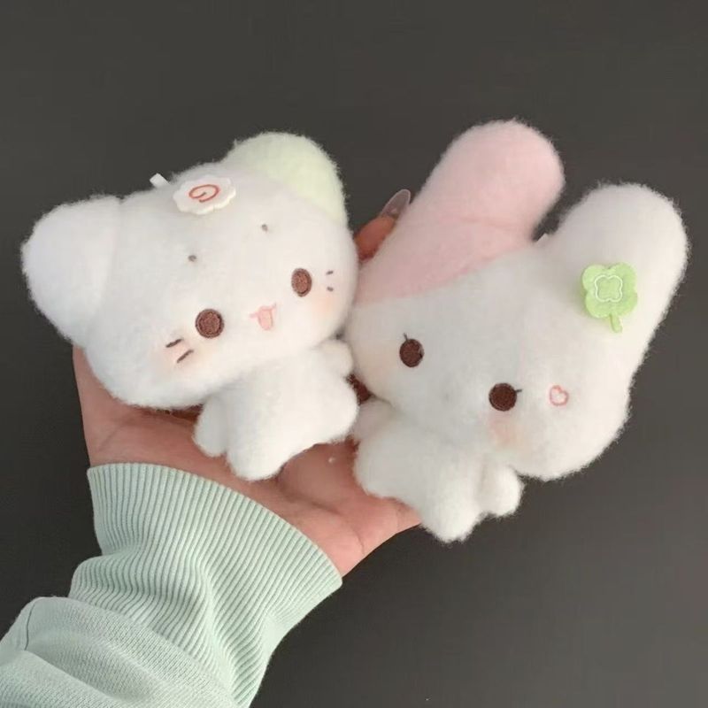 可爱鱼饼小猫幸运小兔毛绒公仔软乎乎玩偶挂件女生礼物棉花娃娃|undefined