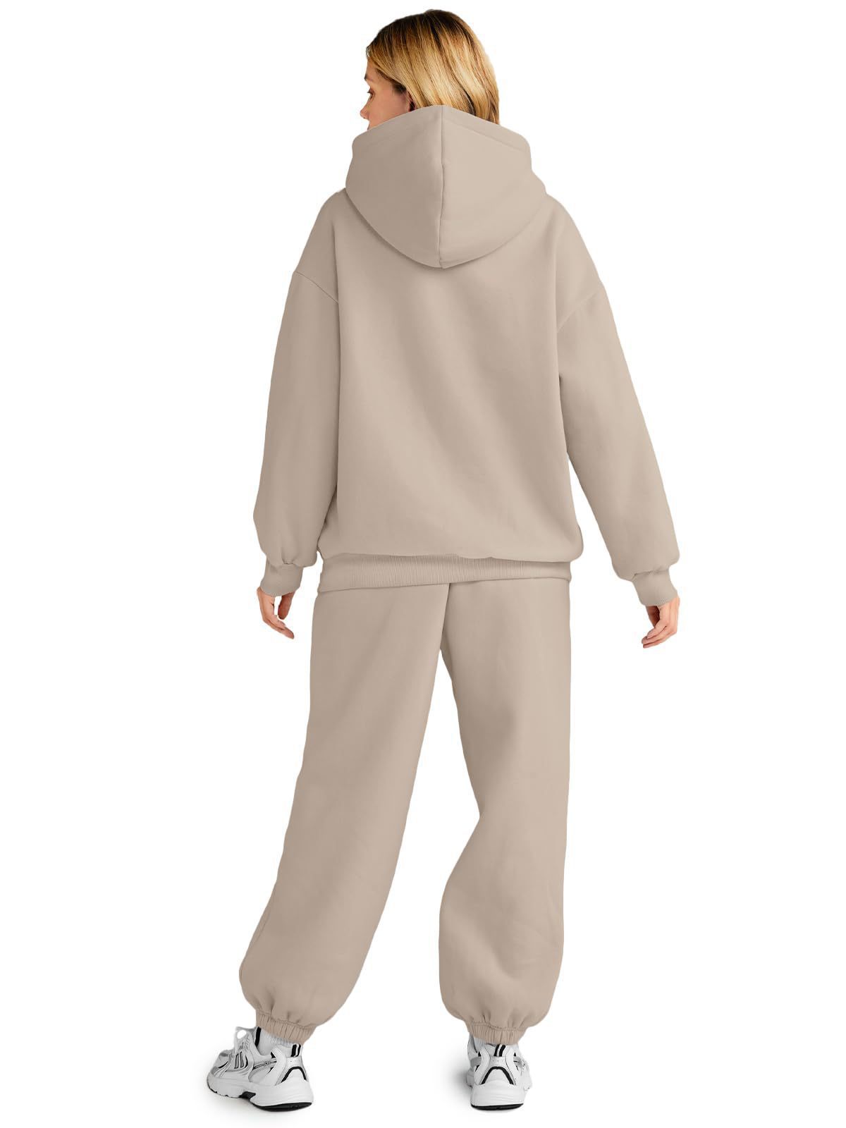 ActiveGo European And American Autumn Winter Women's Two-Piece Hoodie Loose Casual Long Pants Sportswear Set In Stock_desvips.com