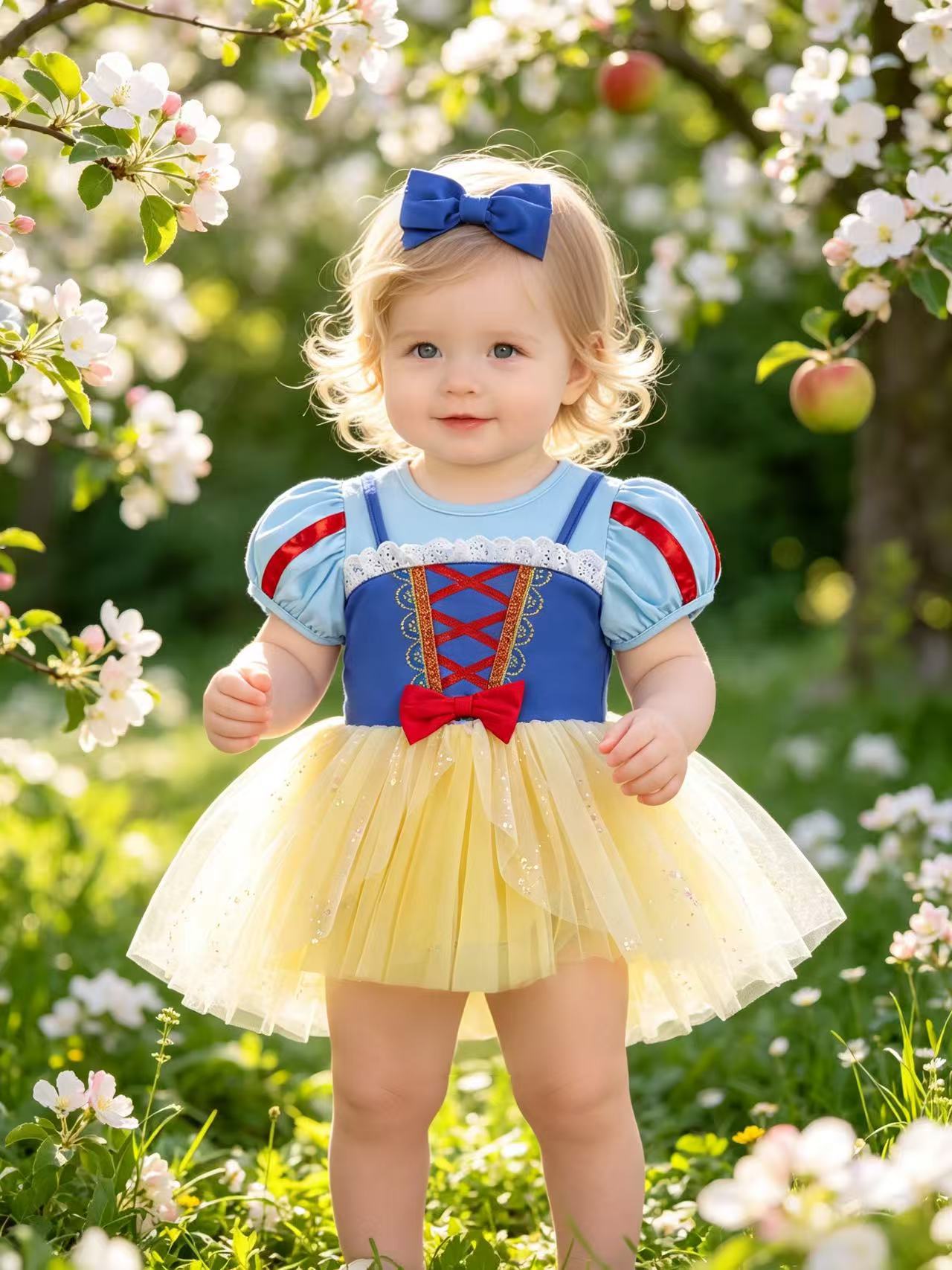Ropa de baile para niños, falda de ballet para niñas, falda de baile hinchada de princesa de manga corta de verano, ropa de práctica para niños de danza china image 1