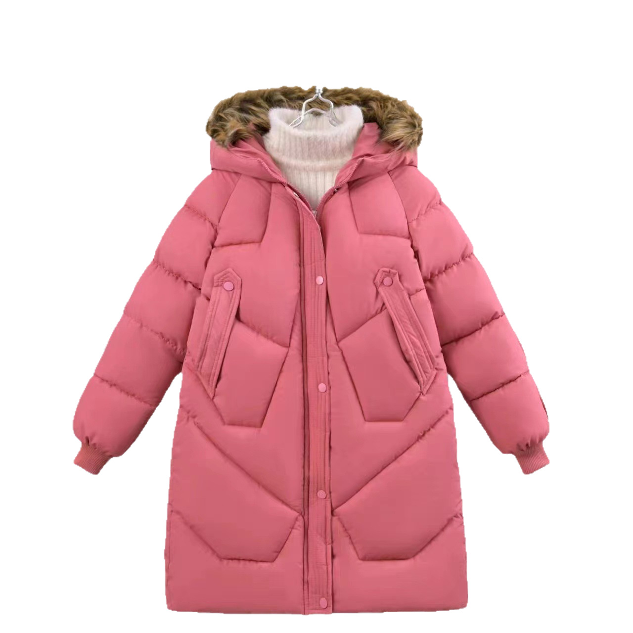 Ropa de invierno para niñas medianas y grandes para niños niñas de longitud media engrosada ropa acolchada de algodón para Niñas Ropa acolchada de algodón para niñas 2023 Internet celebridad nueva moda