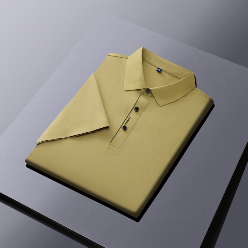 50 amoniaco líquido mercerizado algodón polo camisa personalizada de alta calidad ropa de oficina ropa de trabajo camisa cultural impresión bordada LOGO