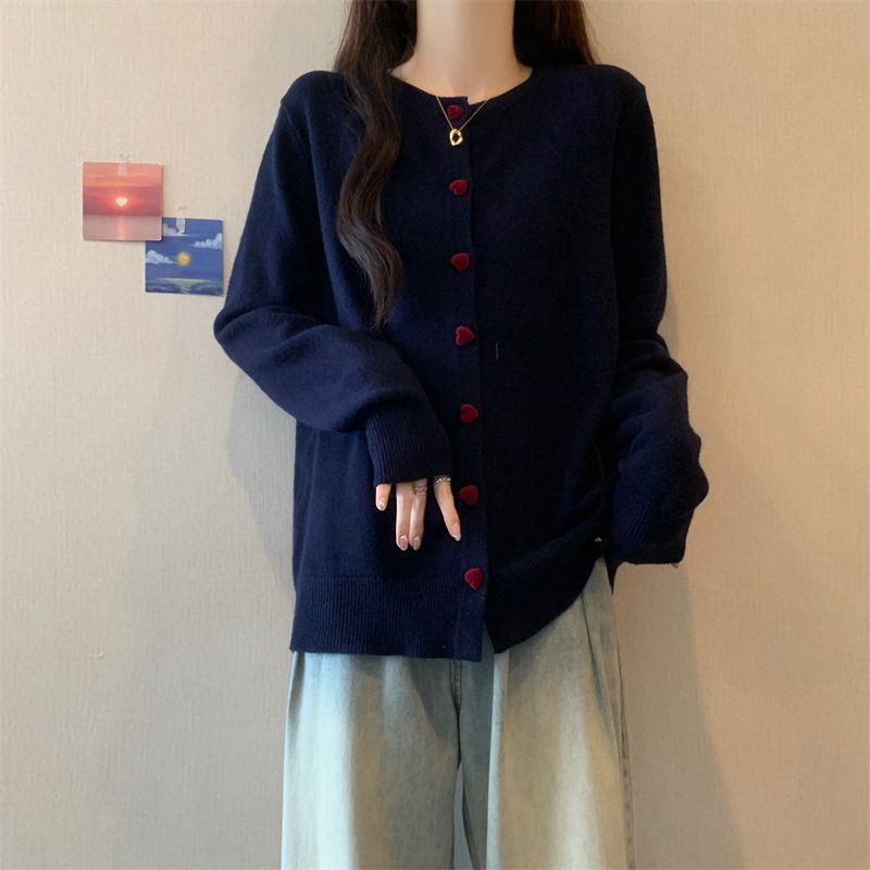 大码秋新款时尚百搭气质针织衫上衣洋气宽松遮肉显瘦毛衣外套女|undefined