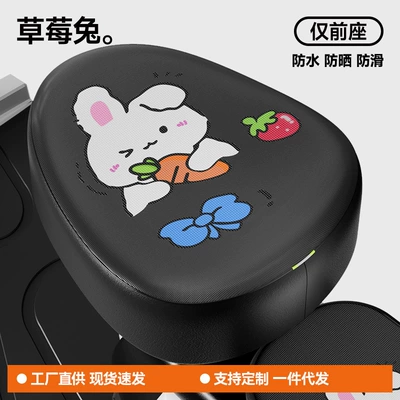All Seasons Aimaadi Battery Bicycle | Electric car cushion - strawberry-rabbit-front-seat